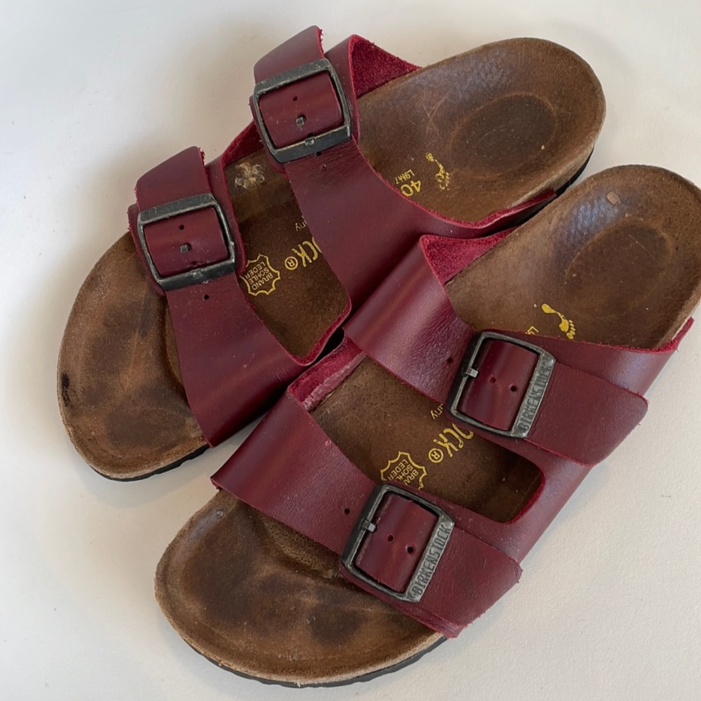 BIRKENSTOCK Arizona Nubuck Red Size 9 EU 40